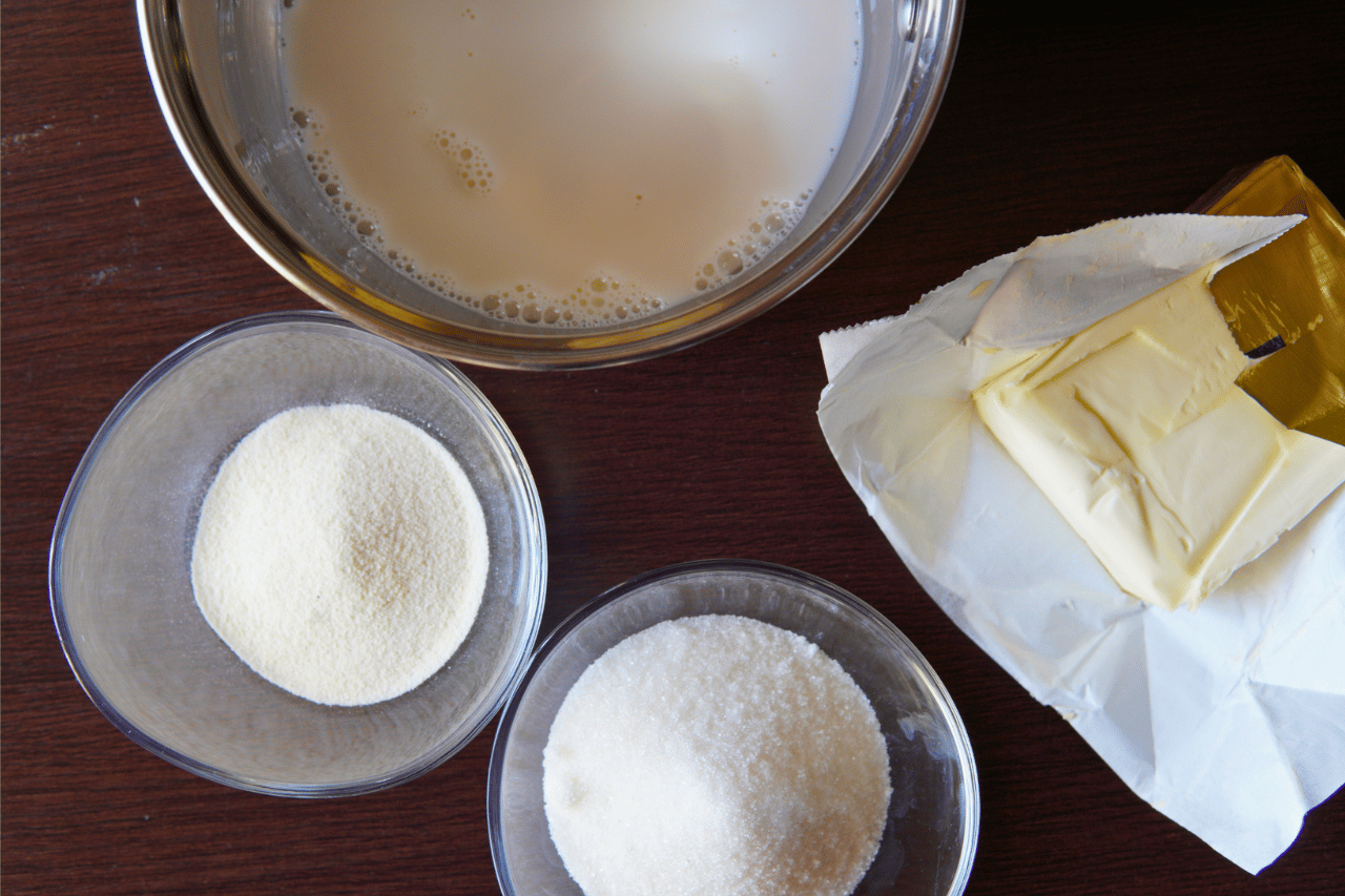 Sastojci za griz fil, Ingredients for semolina filling