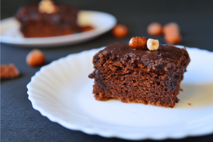 Brzi cokoladni kolac na tanjiru, Easy chocolate cake on a plate