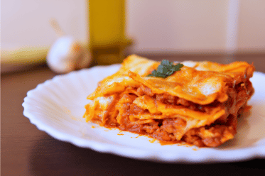 Lazanje na tanjiru, Lasagne on a plate